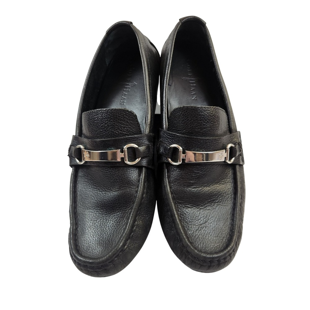Cole Haan Mens Black‎ Leather Driving Moccasins Loafers Shoes Size 10M